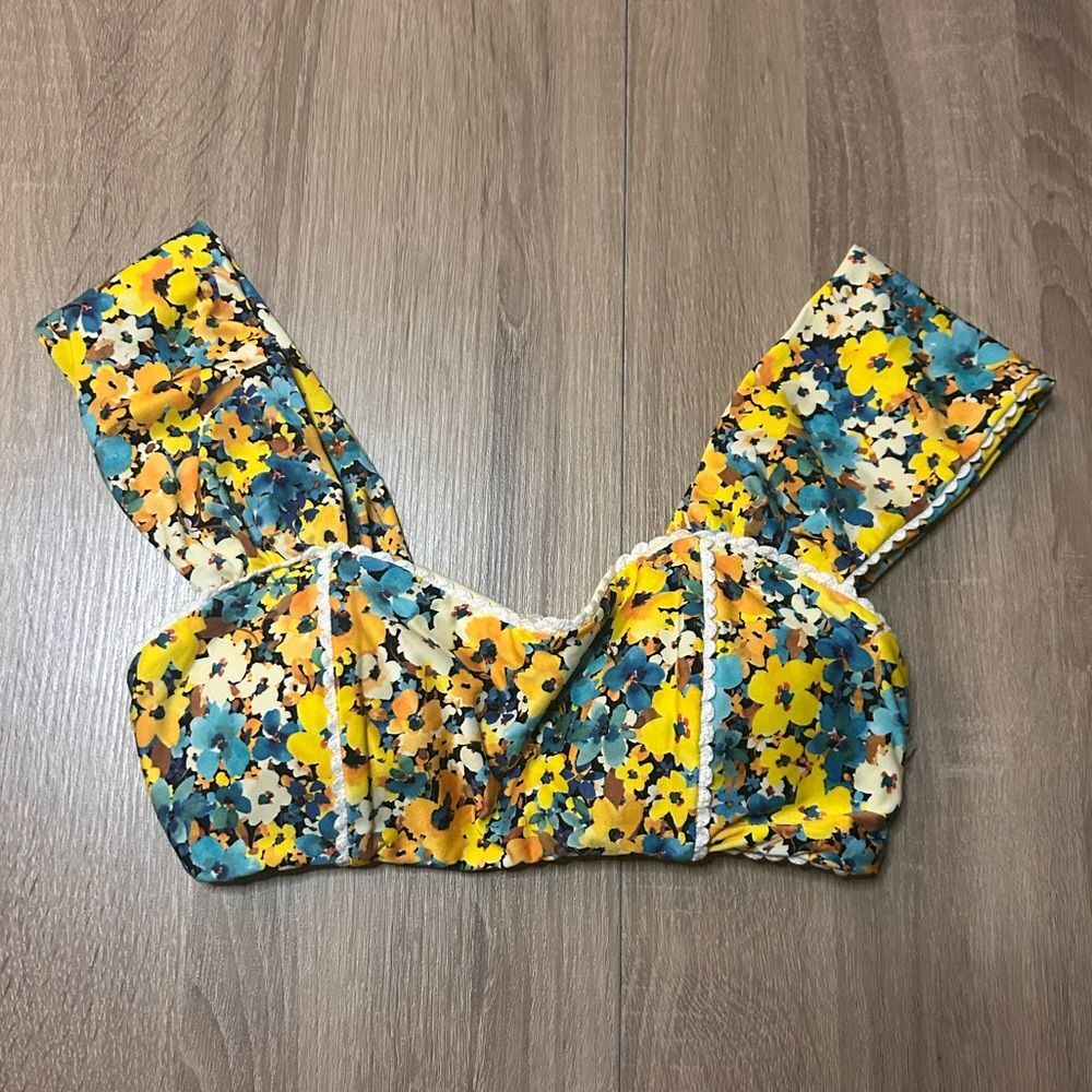 L*Space Gizelle Daisy Diamond Bikini Top Size Small - Picture 2 of 8